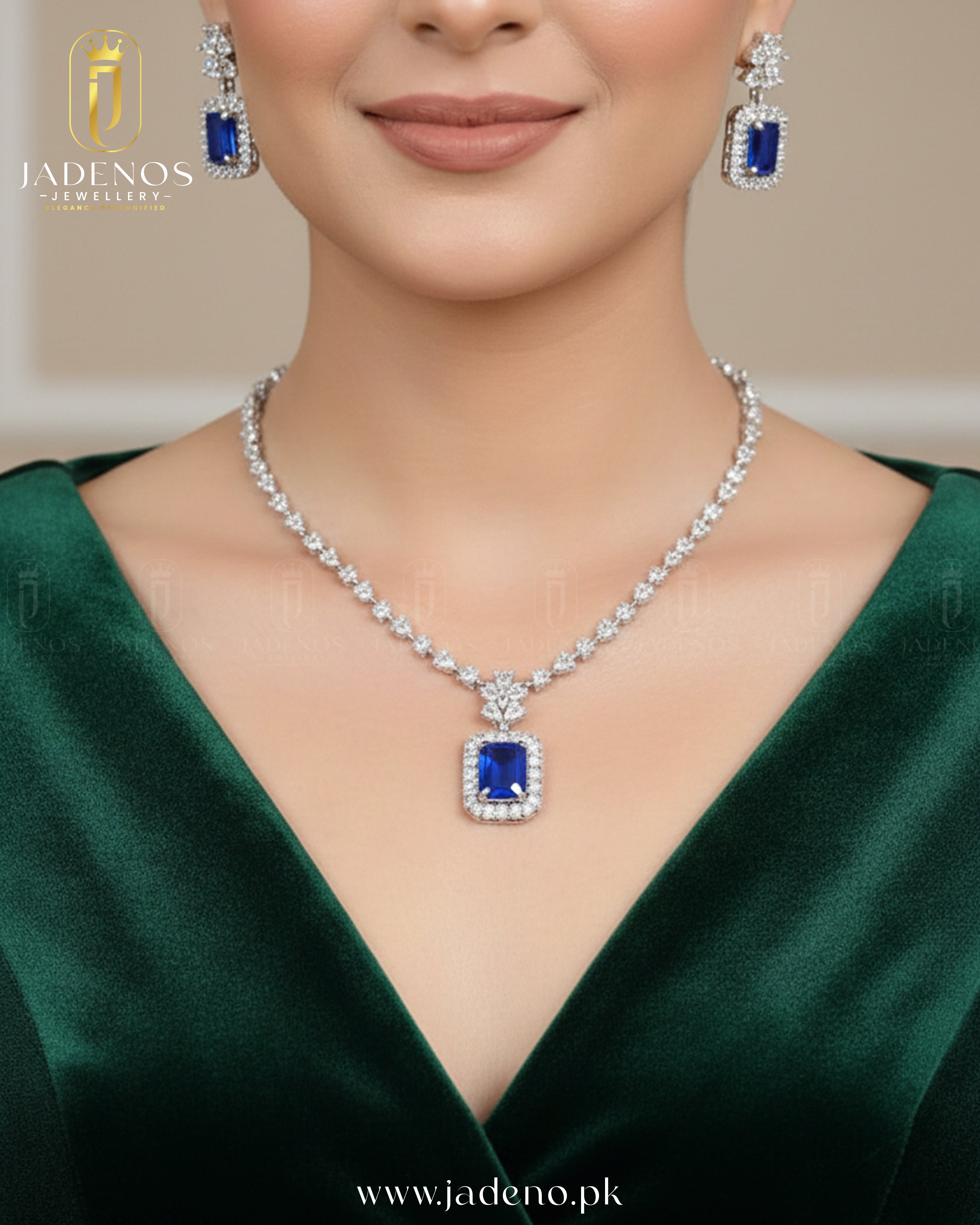 The Velora Luxe AD Necklace Set