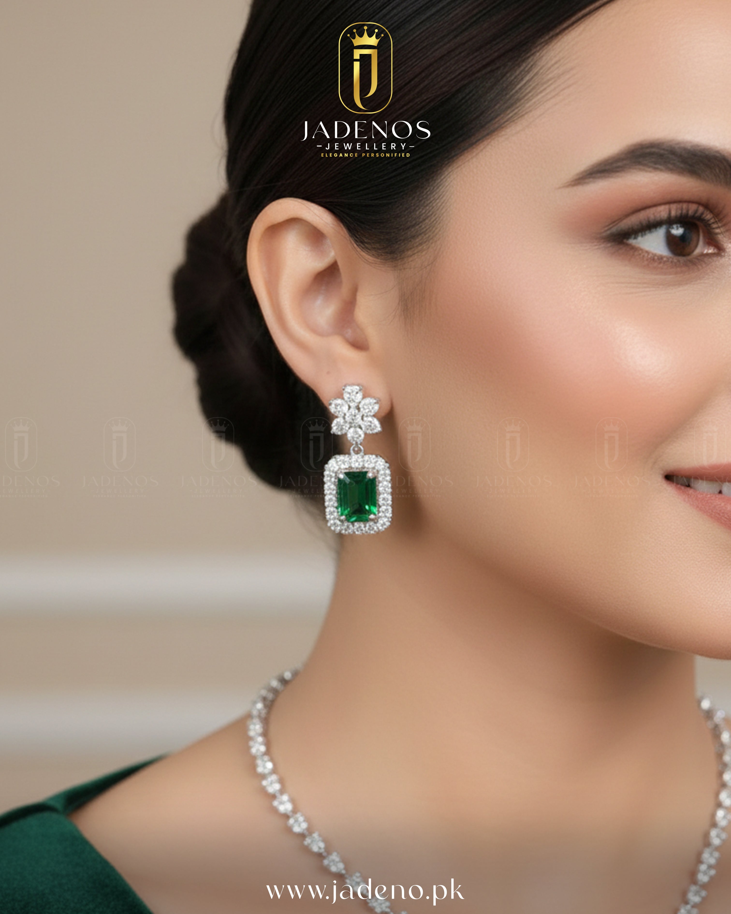 The Velora Luxe AD Necklace Set