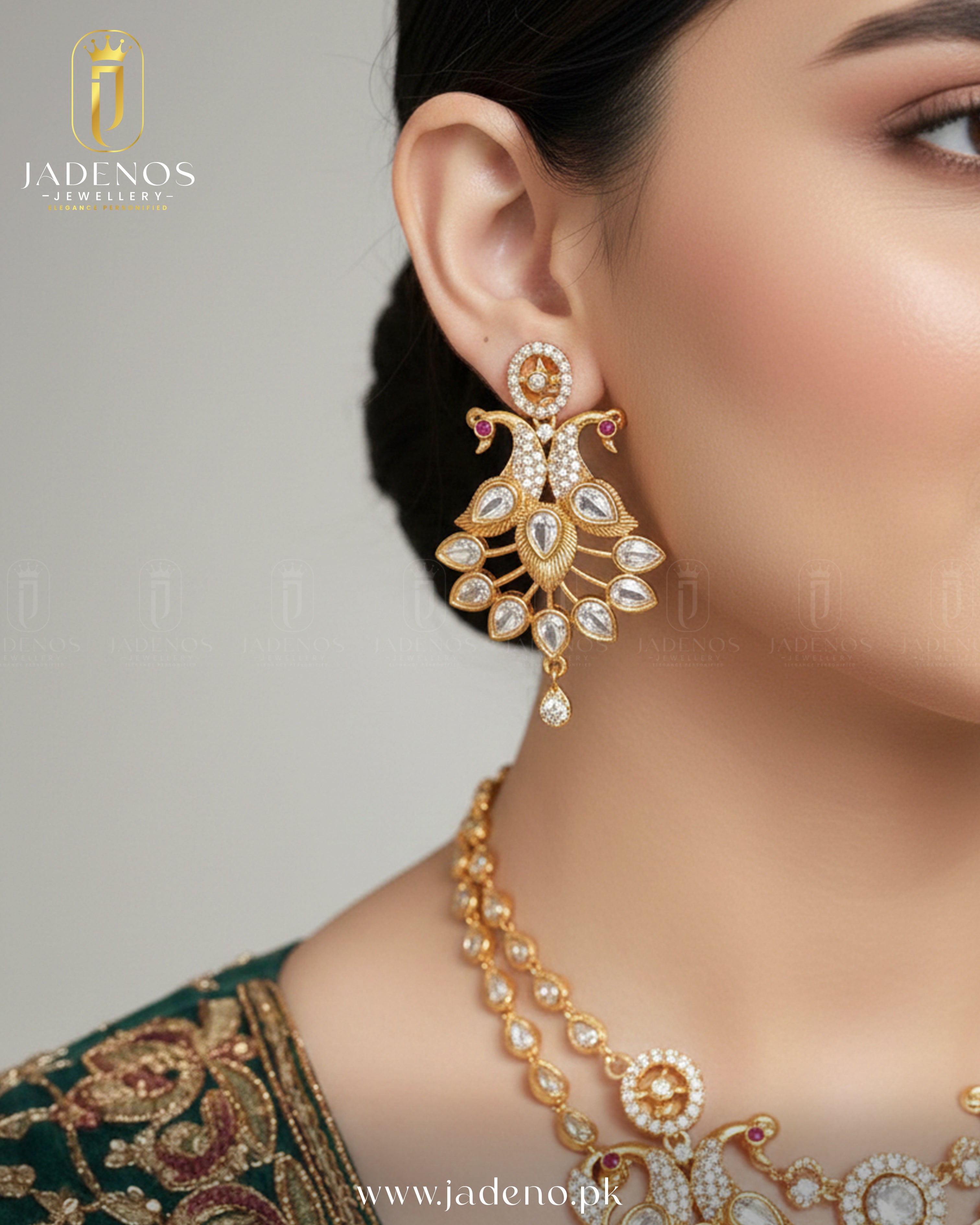 Pure Indian Royal Mayura Necklace Set