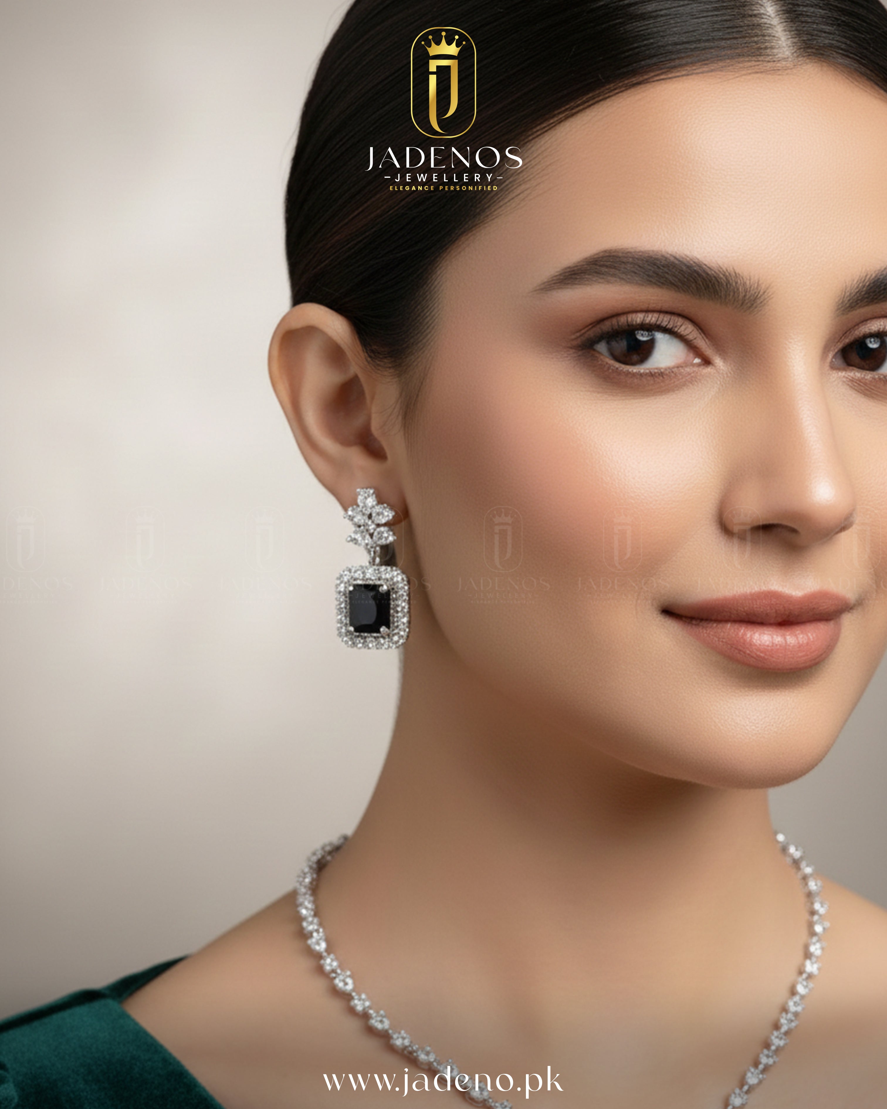 The Velora Luxe AD Necklace Set