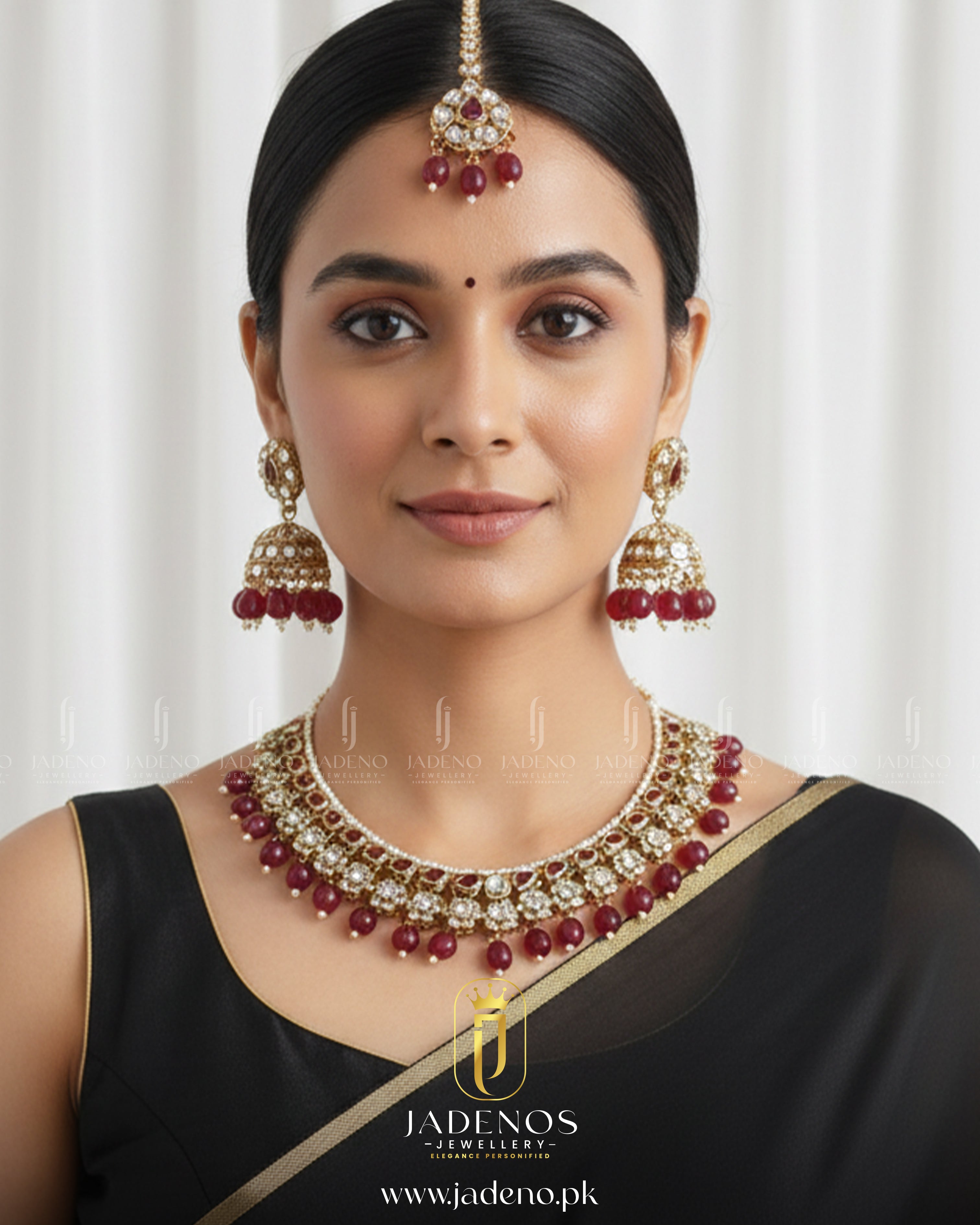 The Pearl Majestic Kundan Choker Set with Tika