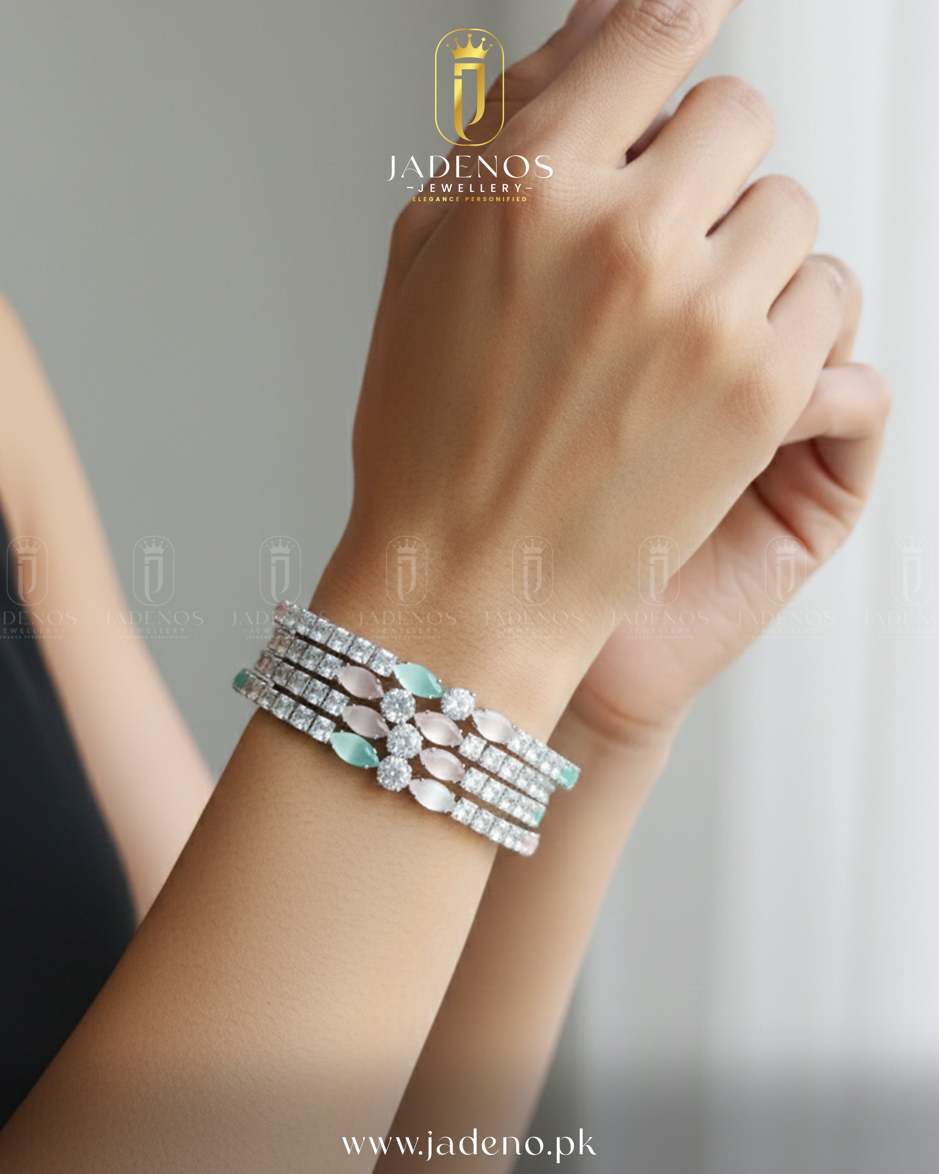 Premium Quality AD Bloom Bangles- 4 Pieces