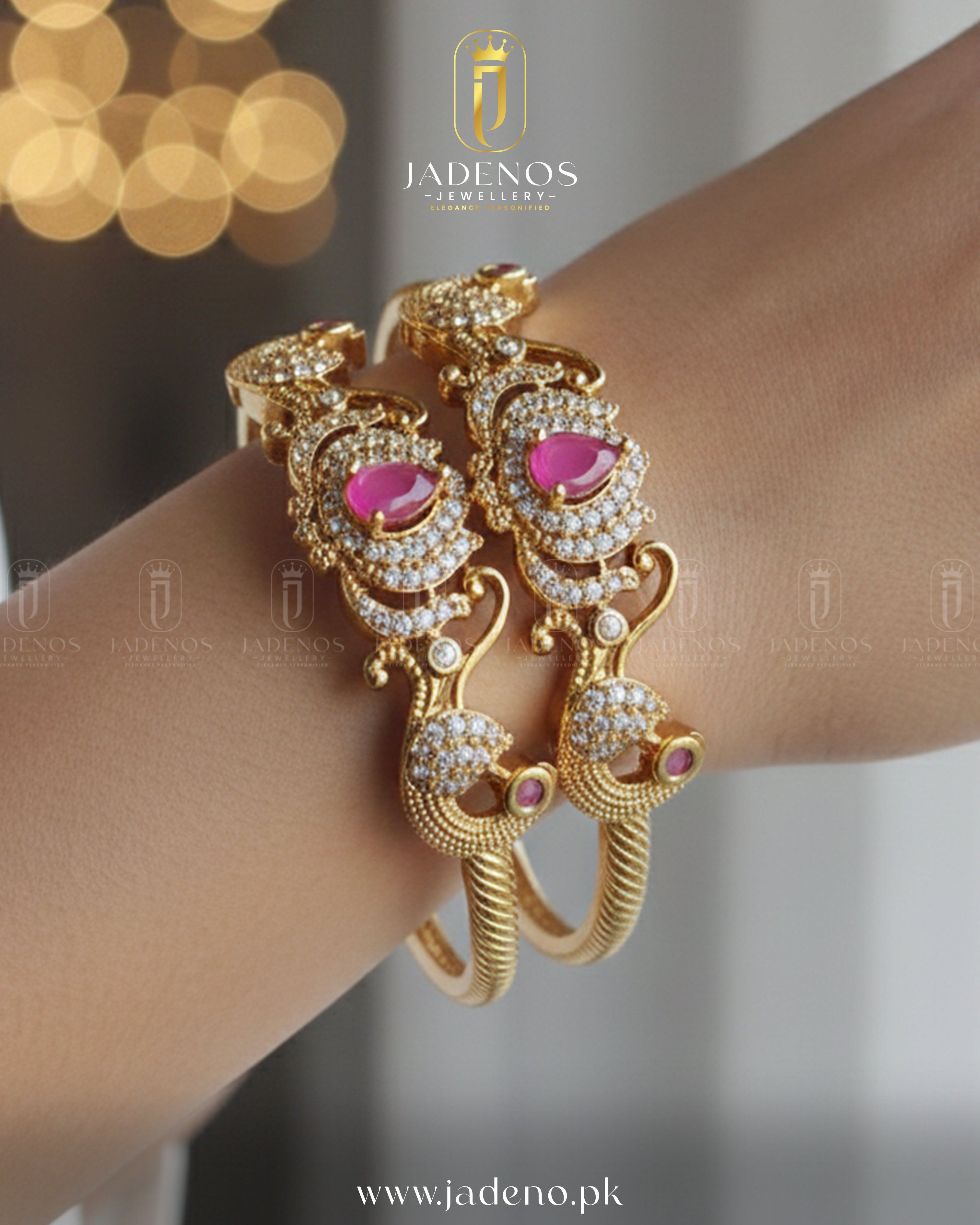 Pure Indian Golden Bloom Bangles