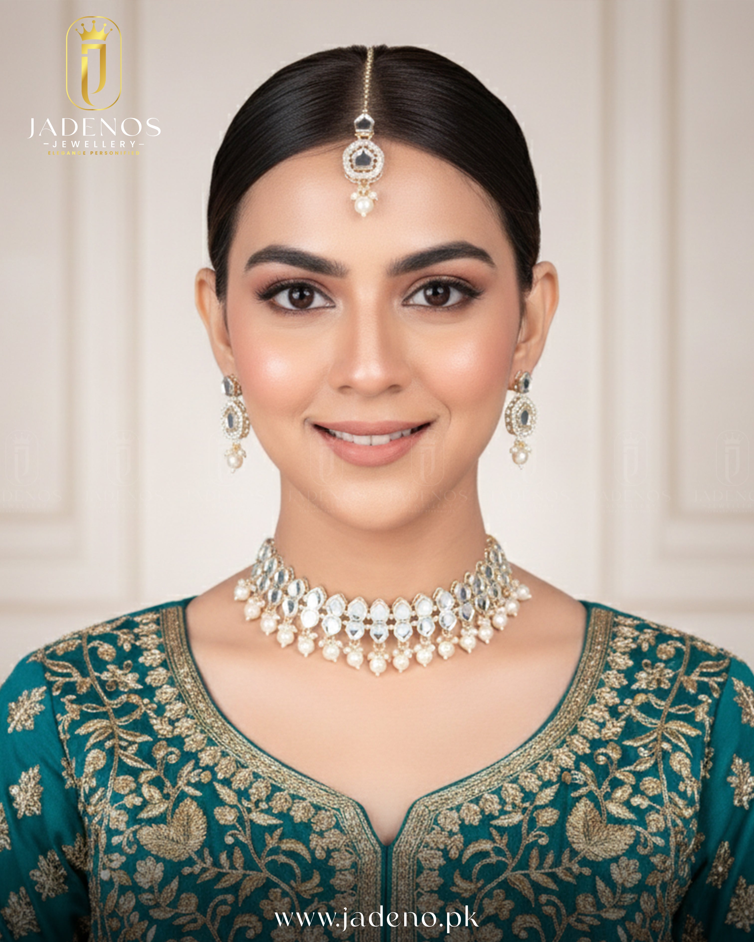 The Luna Radiance Pearl Drop Necklace Set