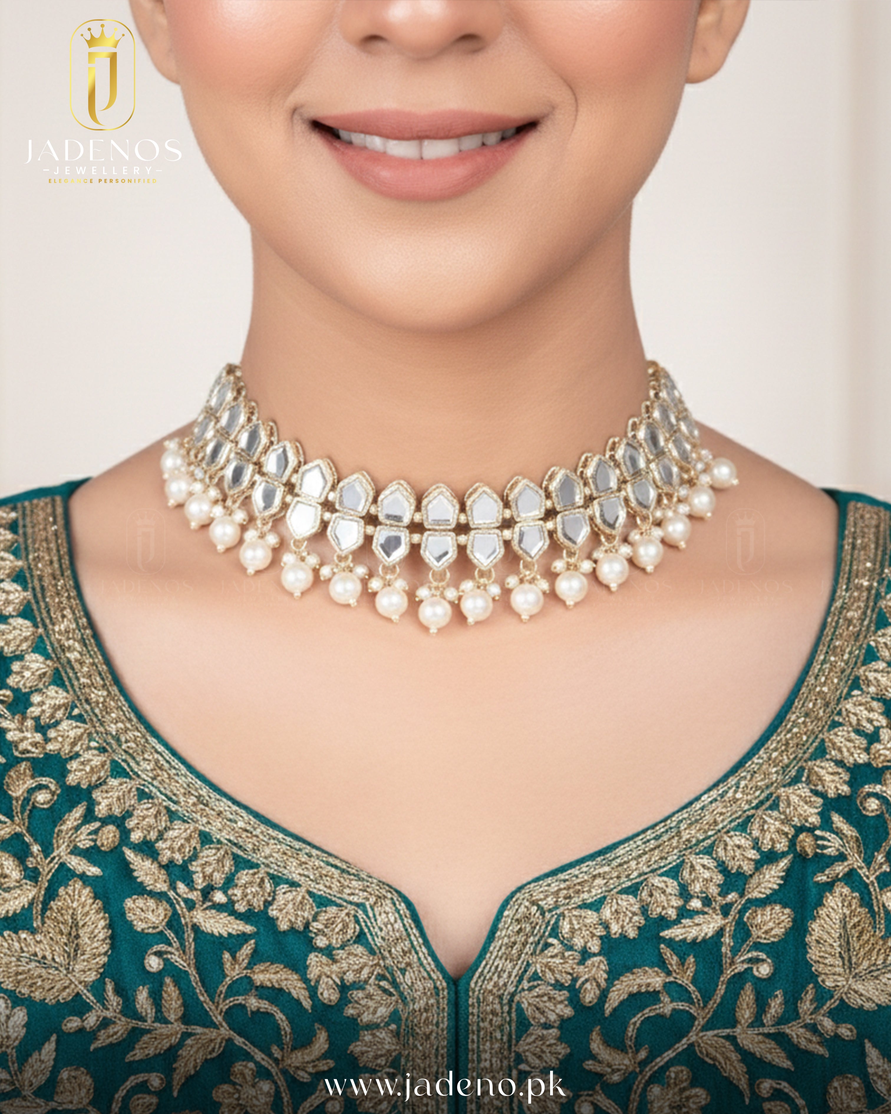 The Luna Radiance Pearl Drop Necklace Set