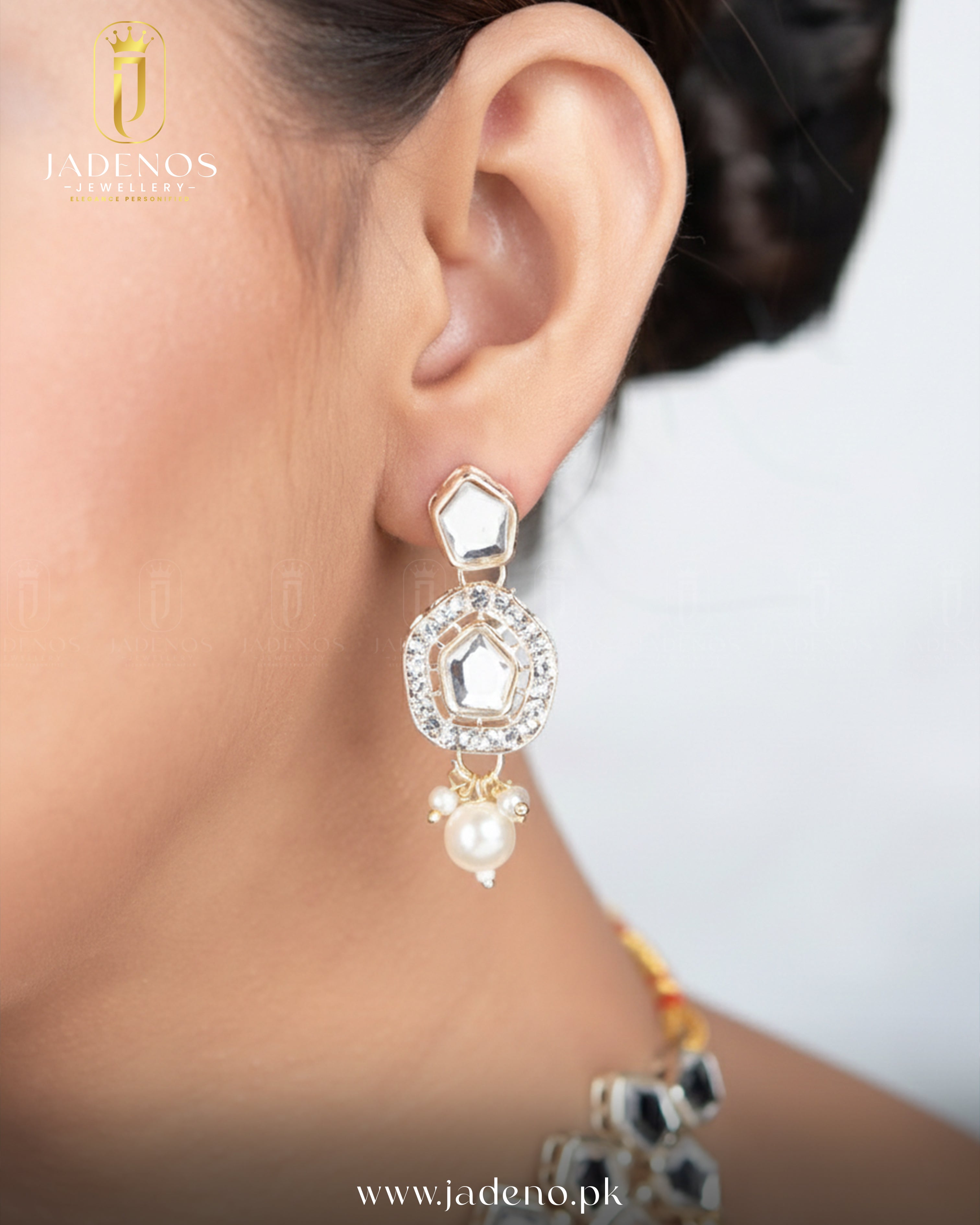 The Luna Radiance Pearl Drop Necklace Set