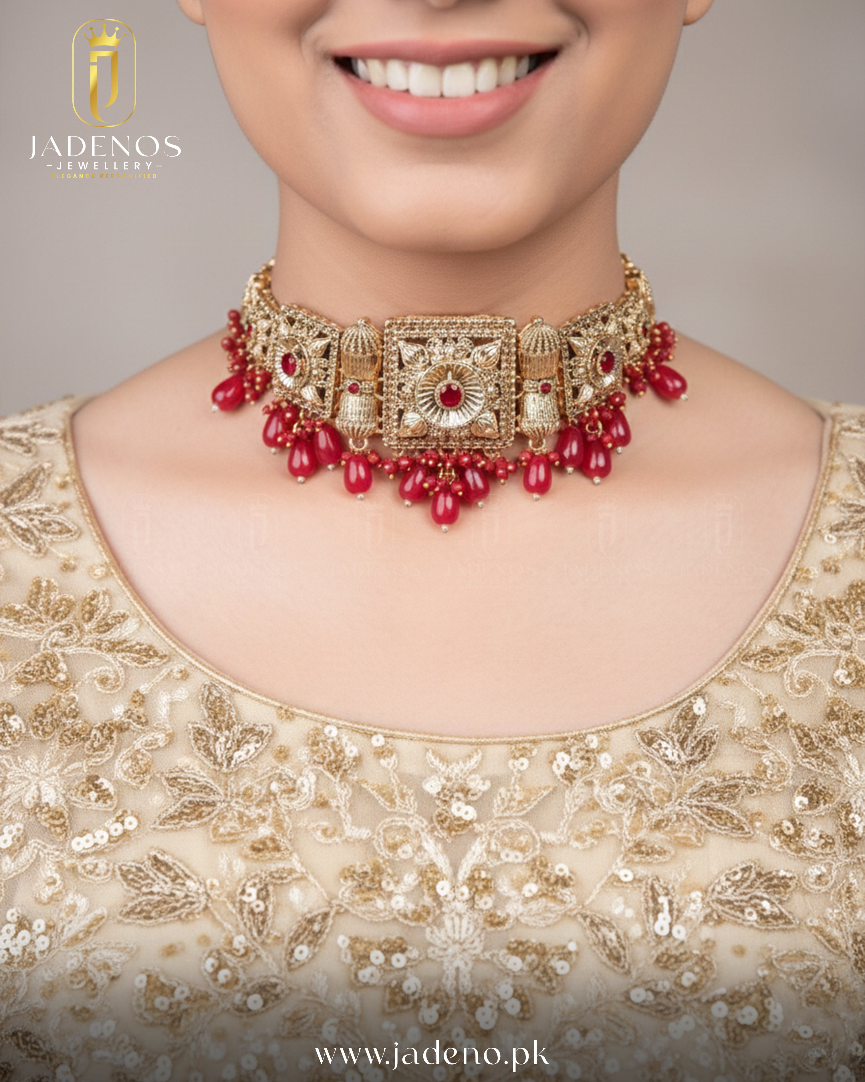 Noor-e-Ronaq Choker Set with Tika