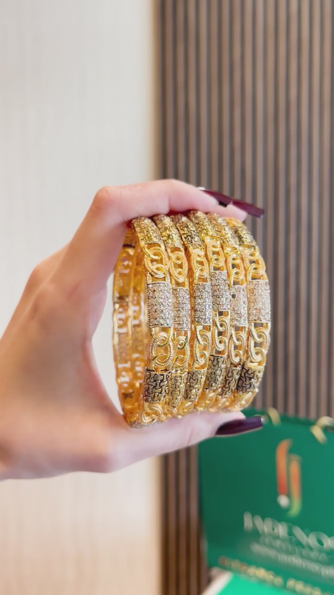 The Imeprial Spark Bangles-6 Pieces