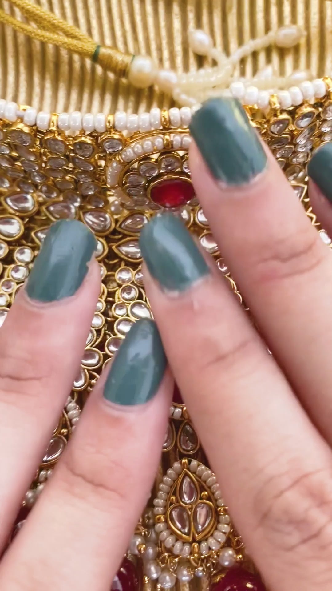 Pure Indian Designer's Polki Kundan Bridal Set