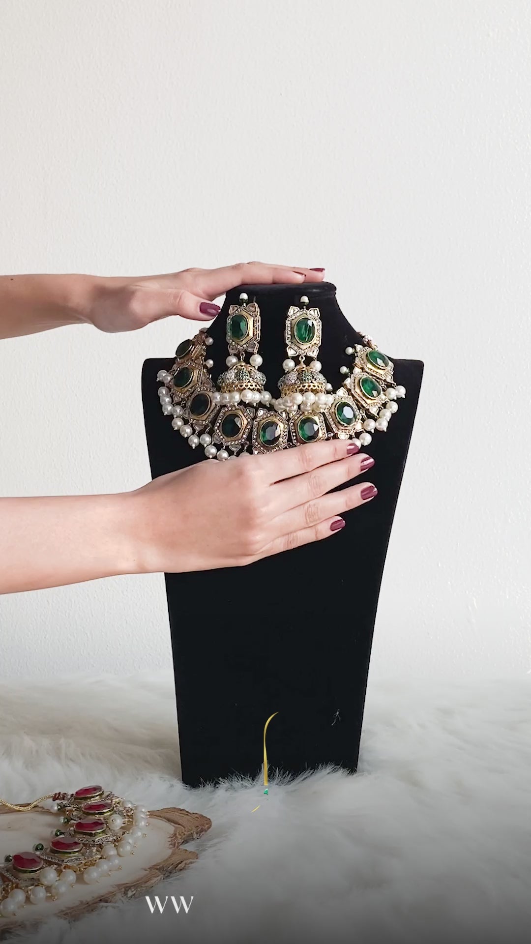 Raj Kumari Royal Stone Heavy Necklace Set