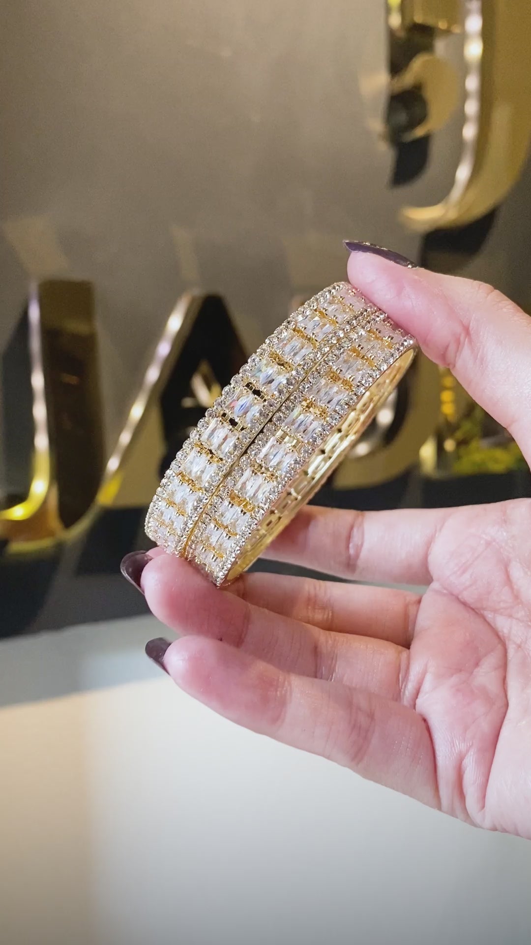 The Lustro Luxe AD Bangles