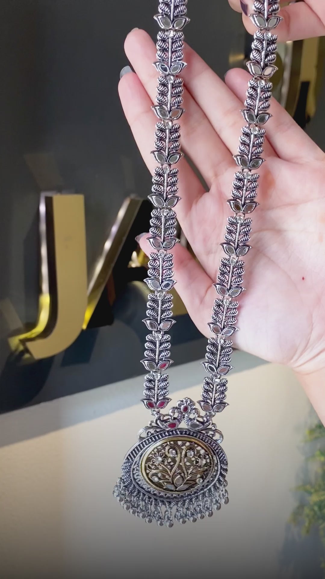 The Mughal Mystic Oxidised Maala