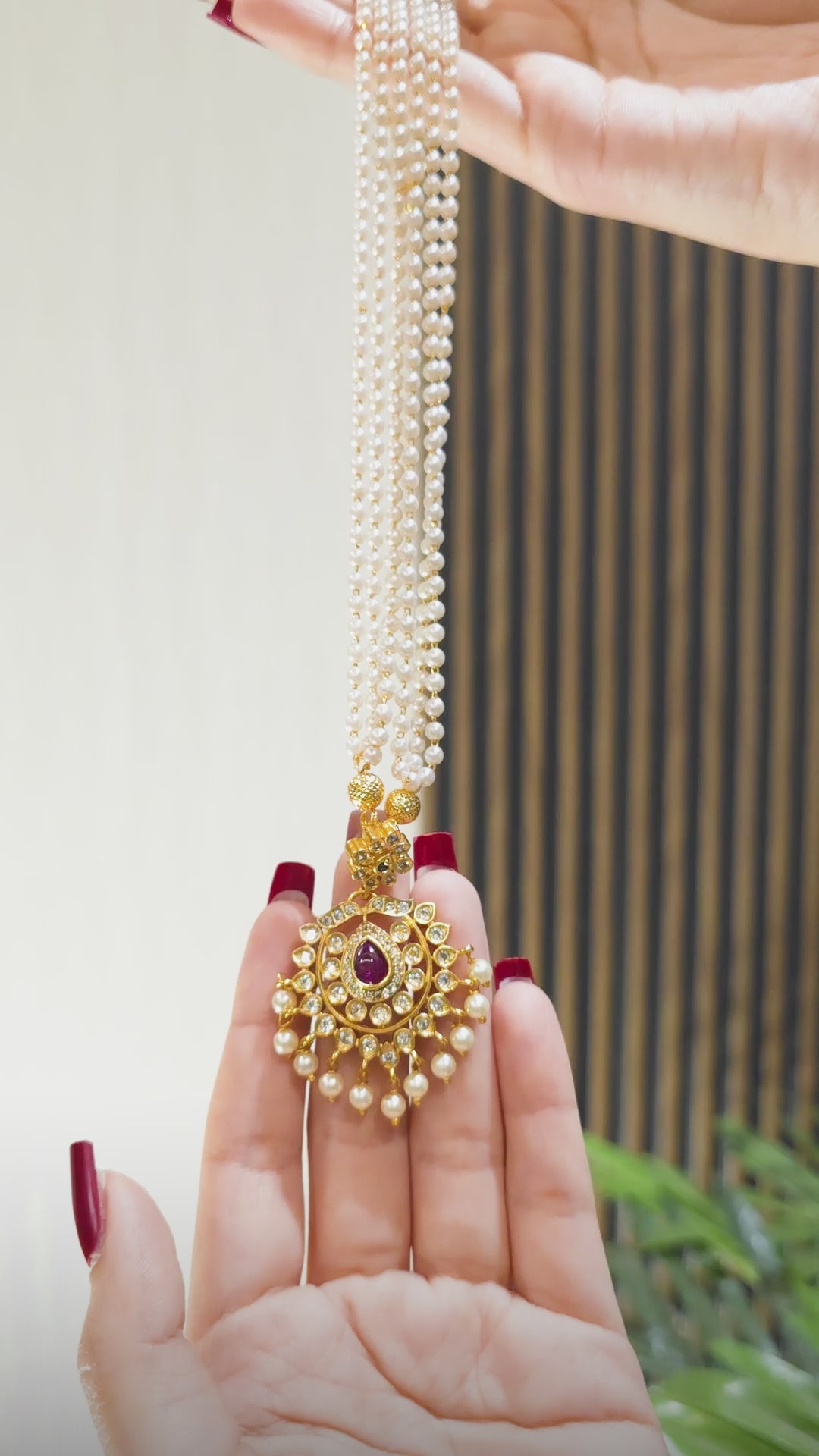 Pure Indian Subhra Pearl Maala Set