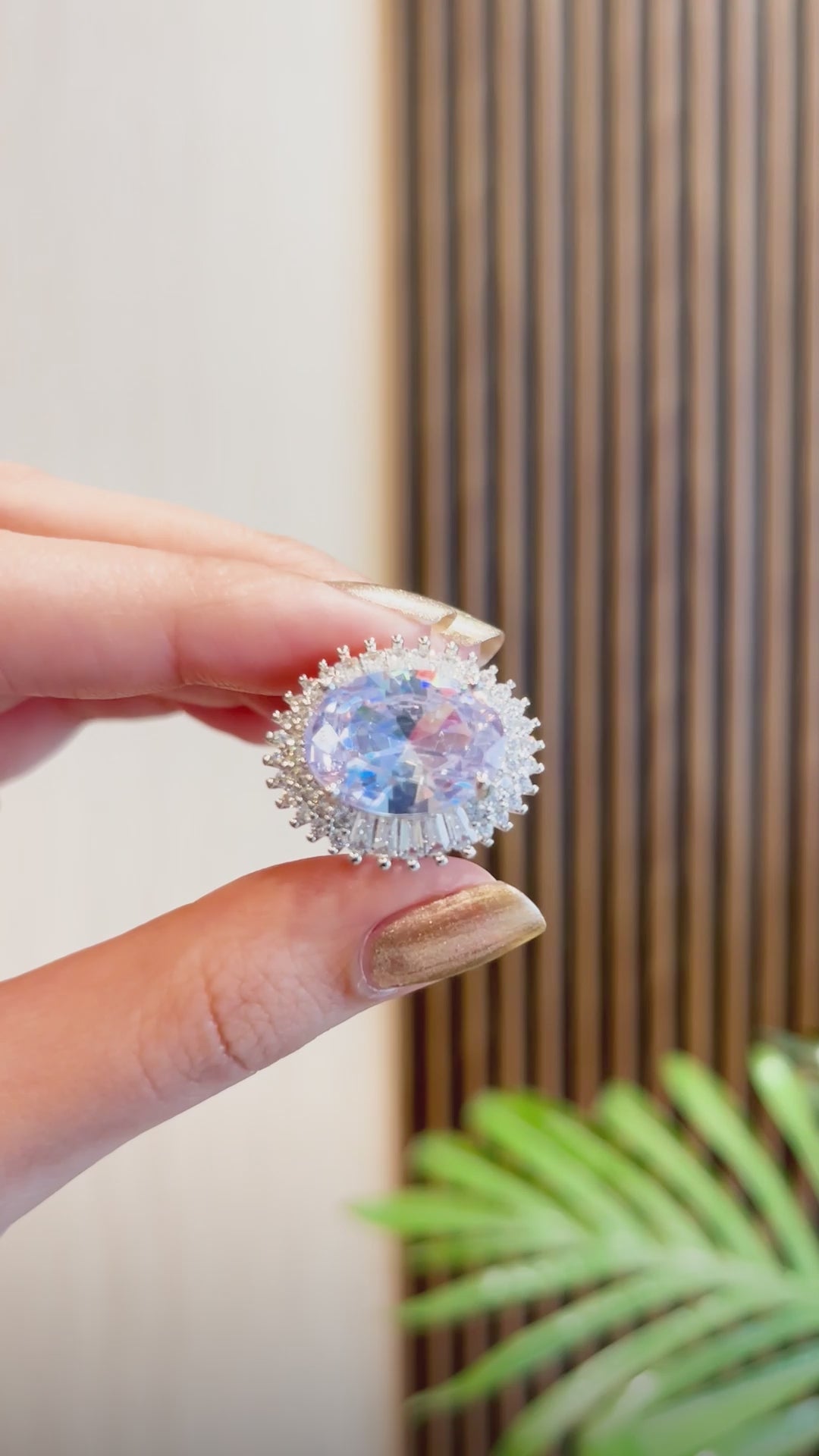 The Opaline Halo Adjustable Ring