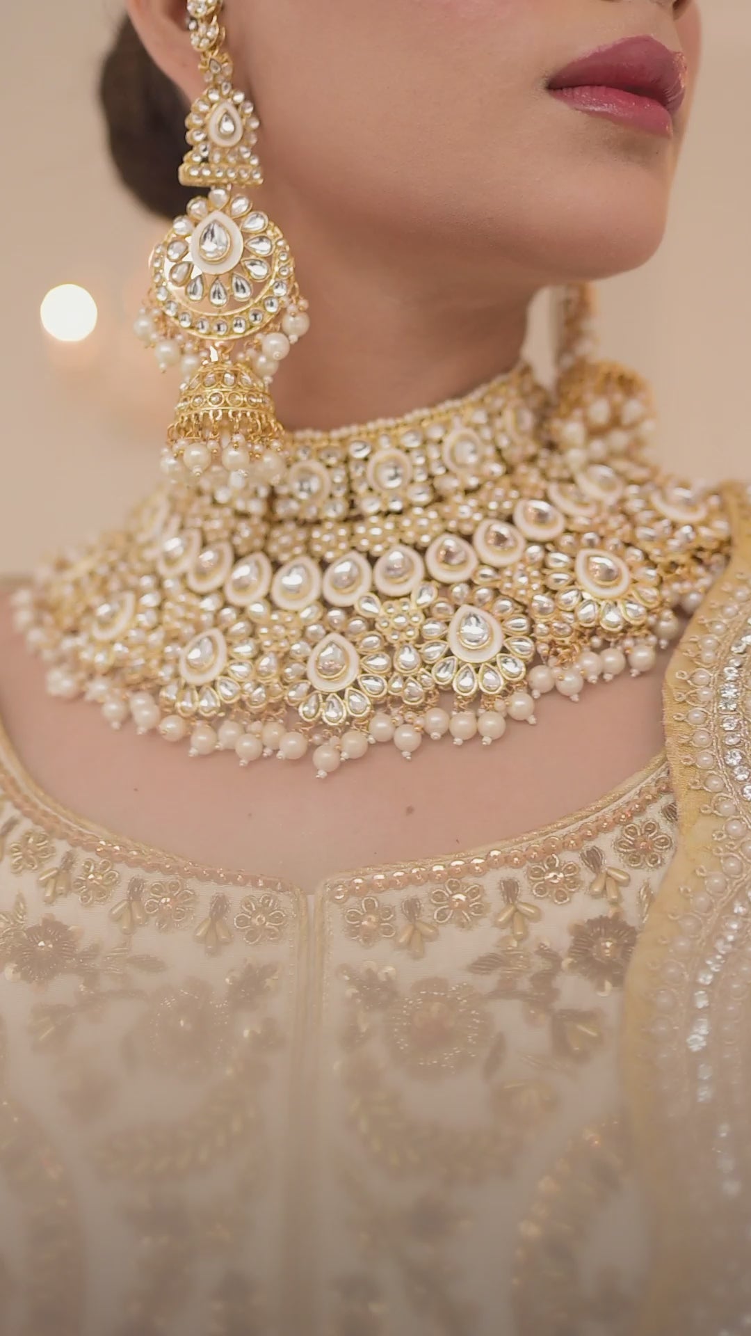 The Mah-e-Noor Bridal Set with Nath and Adjustable Rings