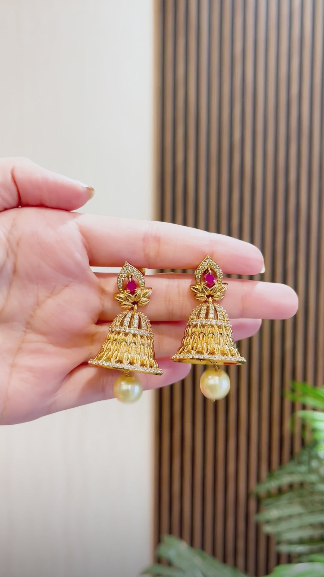The Rajkumari Pearl Bell Earrings