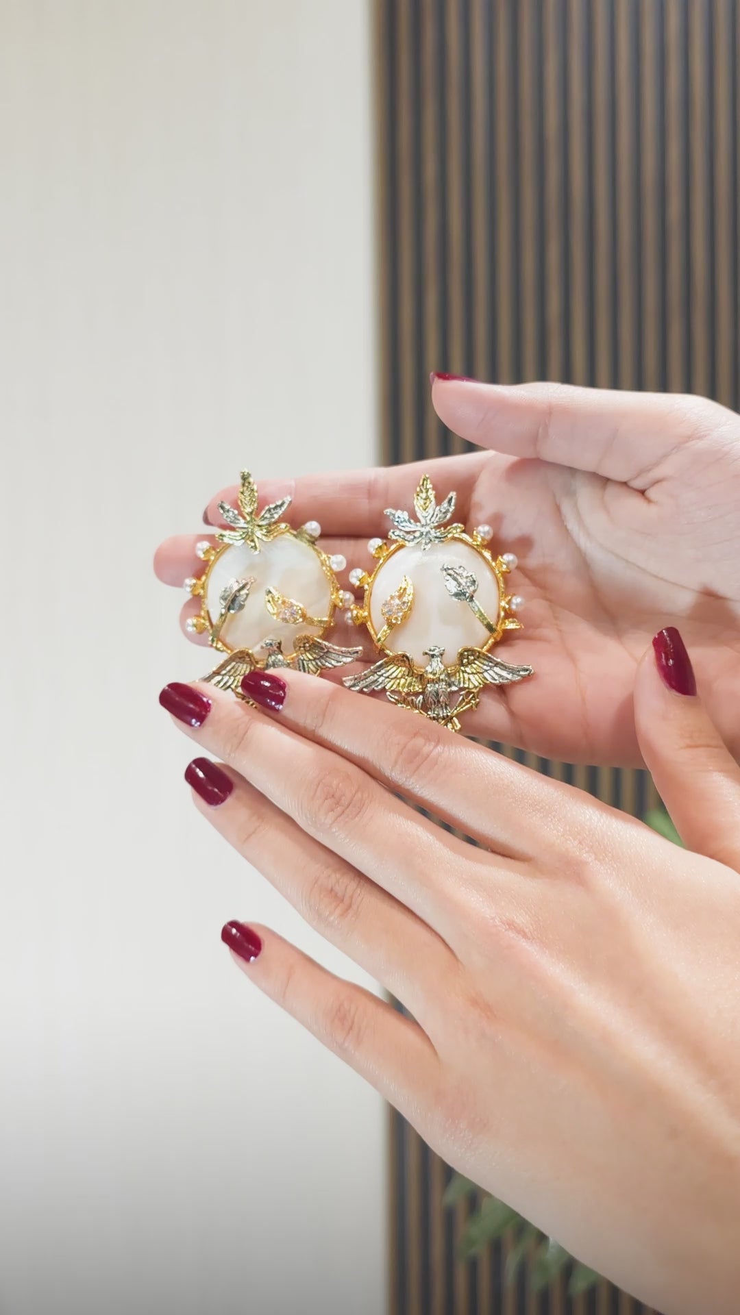 Victorian White Stone Earrings