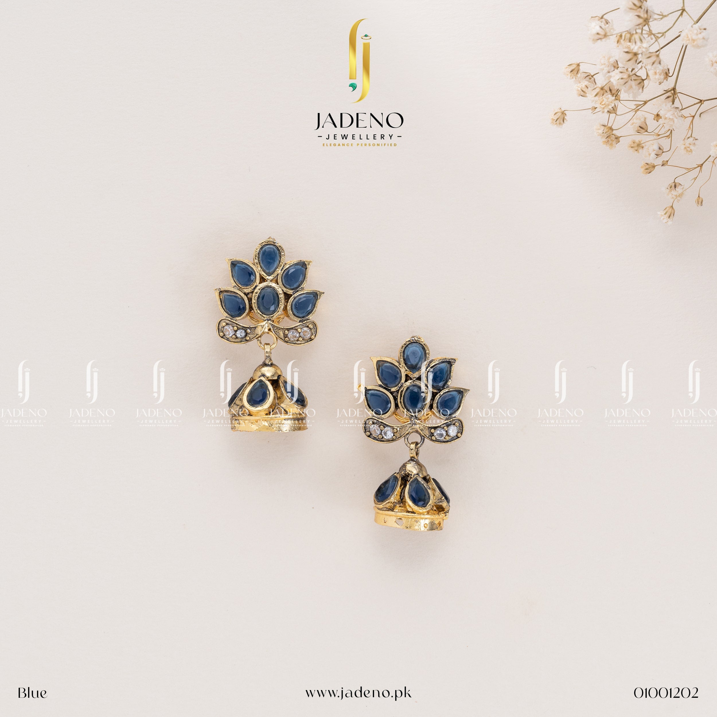 Buy Glamorous Zircon Polki Jhomki Online in Pakistan | Jadeno.pk