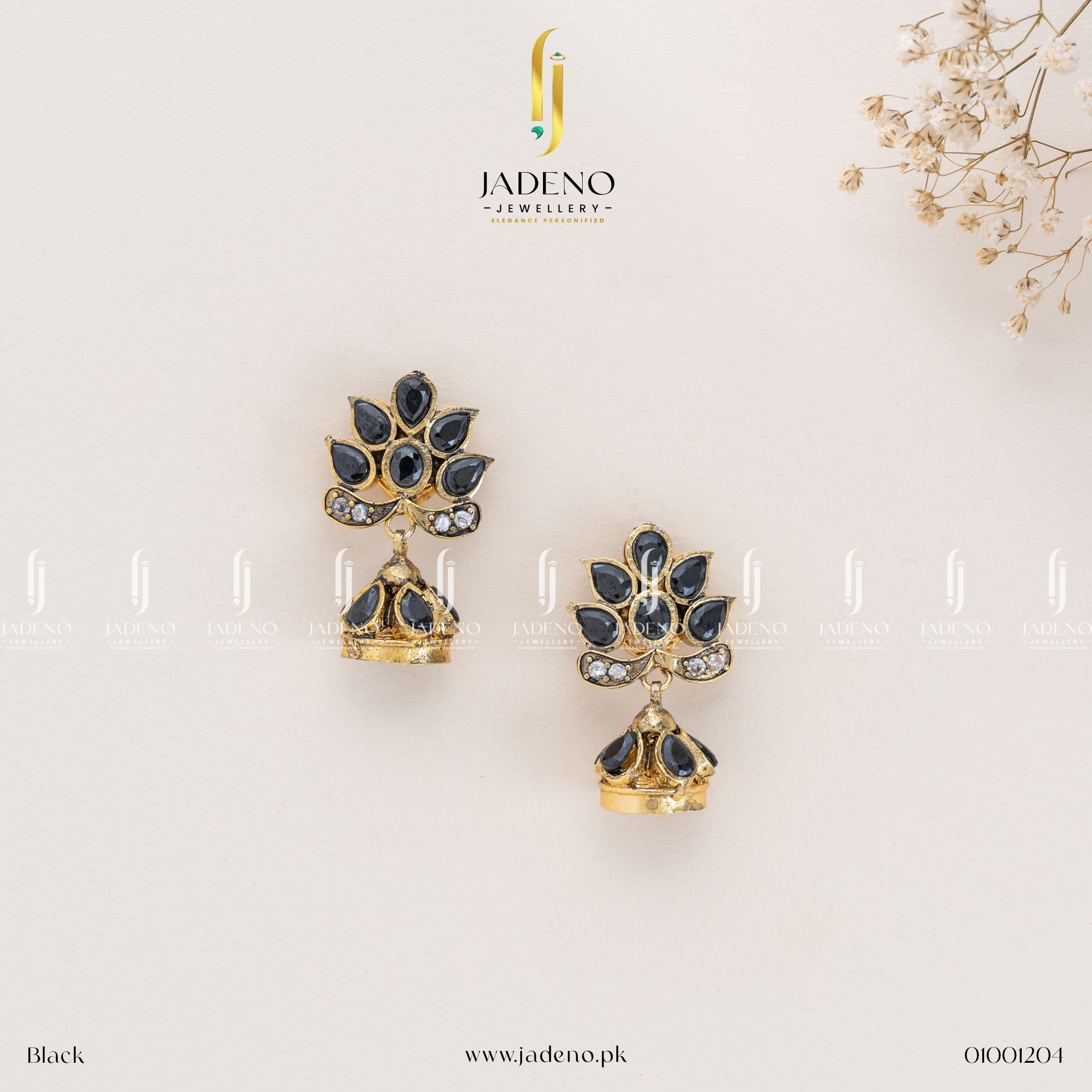Buy Glamorous Zircon Polki Jhomki Online in Pakistan | Jadeno.pk