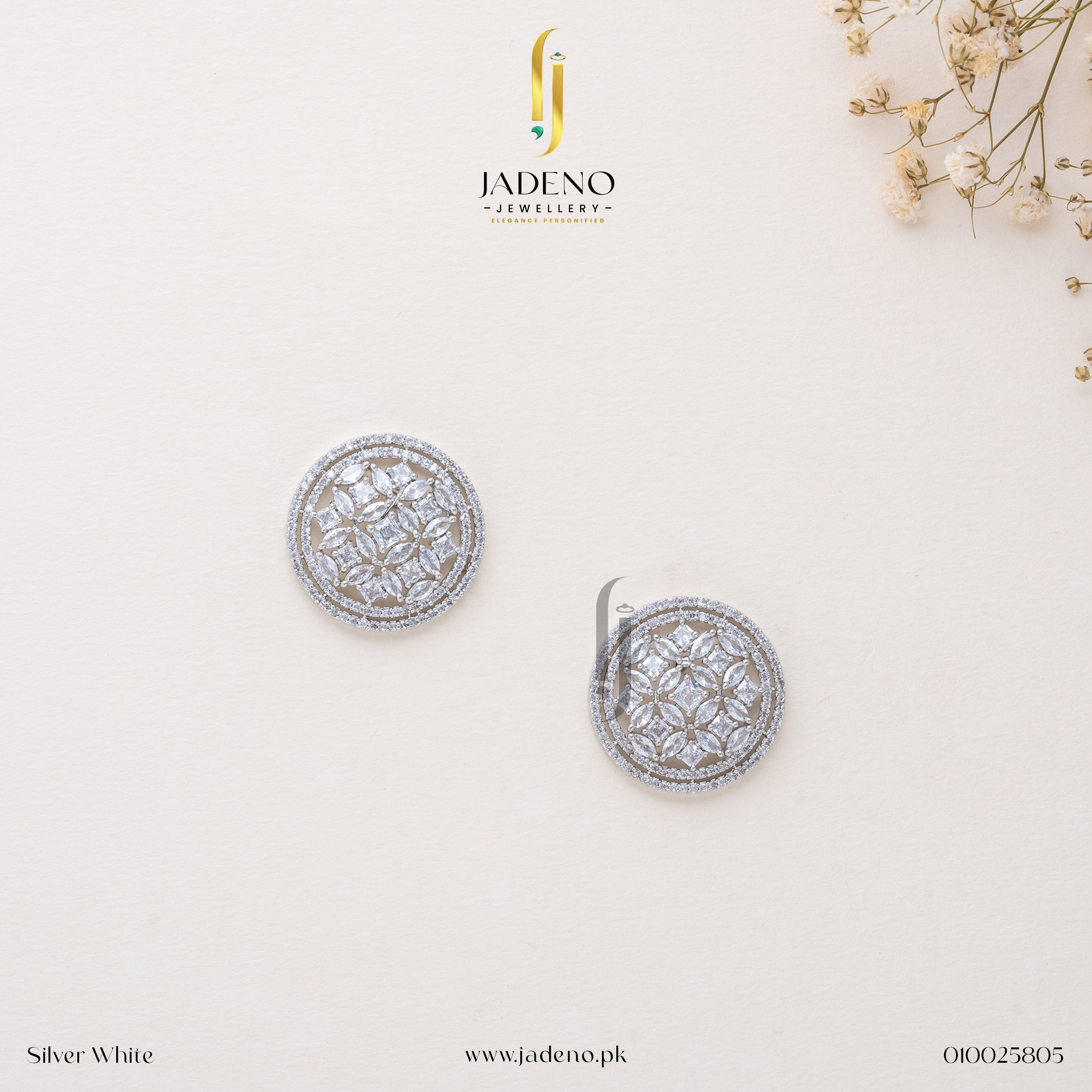 Buy Bewitching American Diamond Studs Online in Pakistan | Jadeno.pk