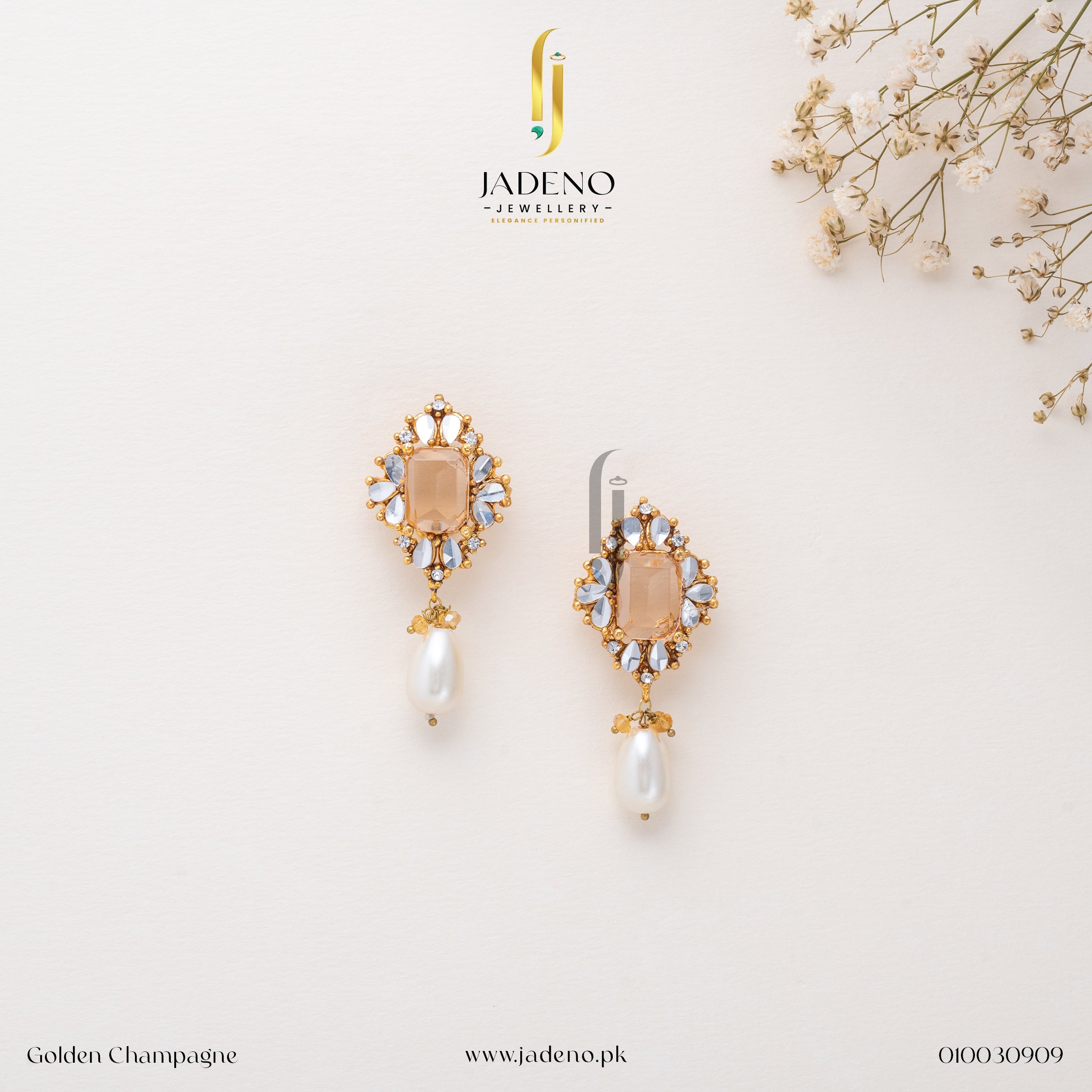 Buy Wondrous Kundan Studs Online in Pakistan | Jadeno.pk