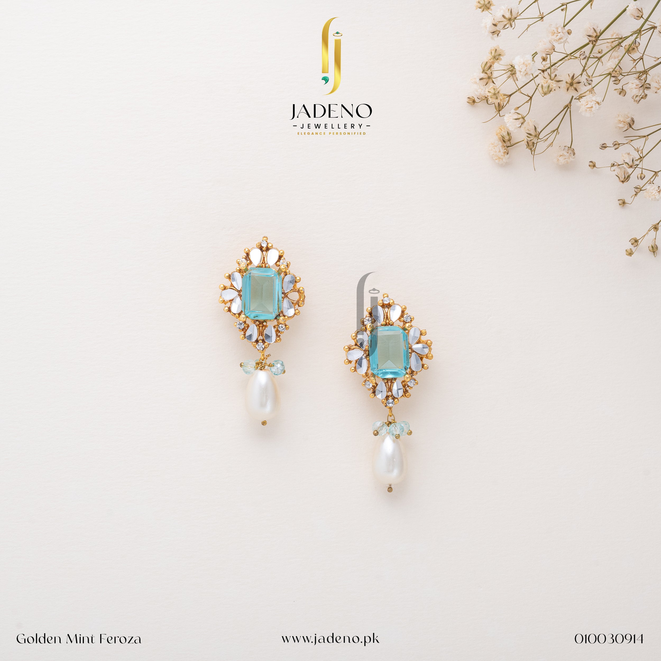 Buy Wondrous Kundan Studs Online in Pakistan | Jadeno.pk
