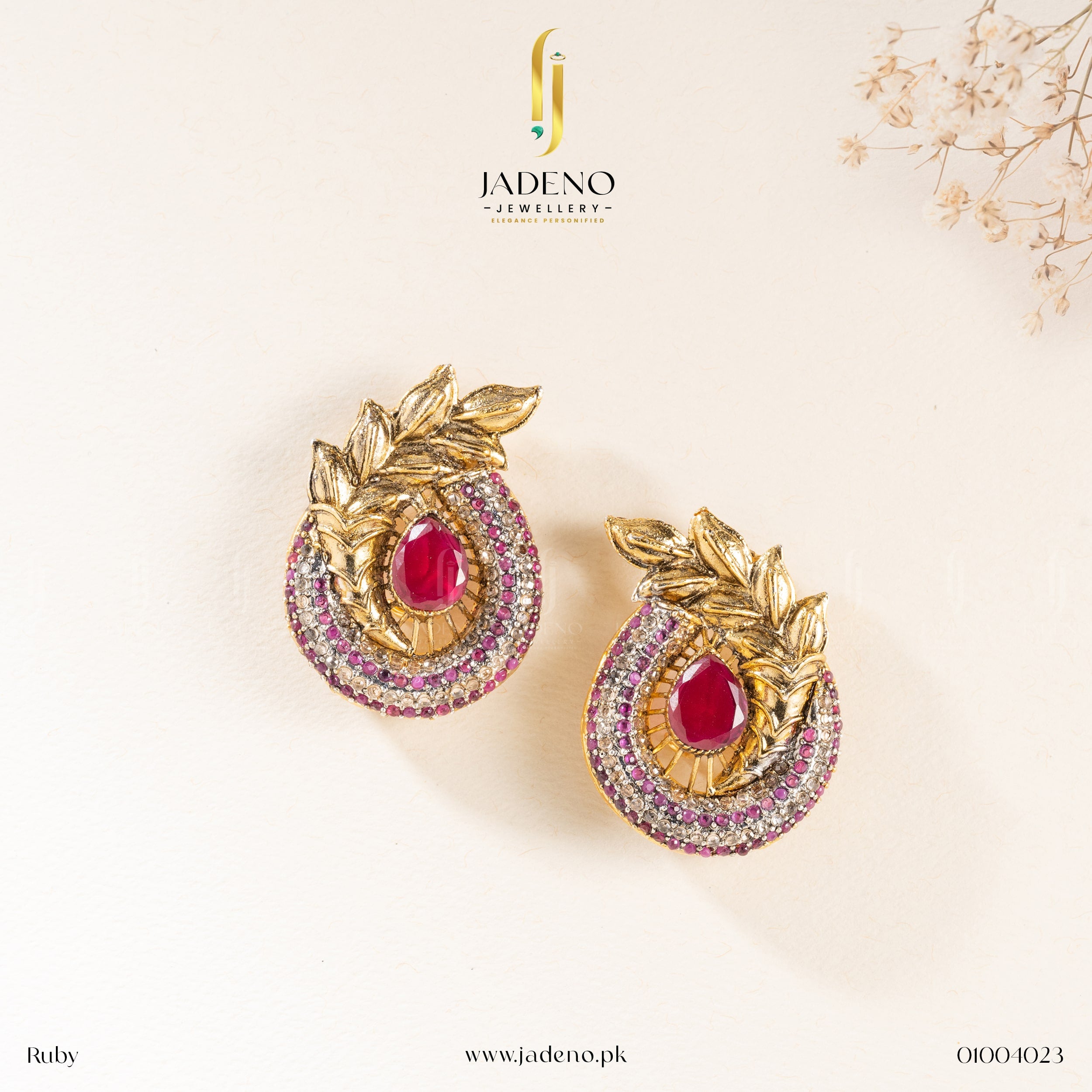 Buy Ancient Leaf Earrings Online in Pakistan | Jadeno.pk