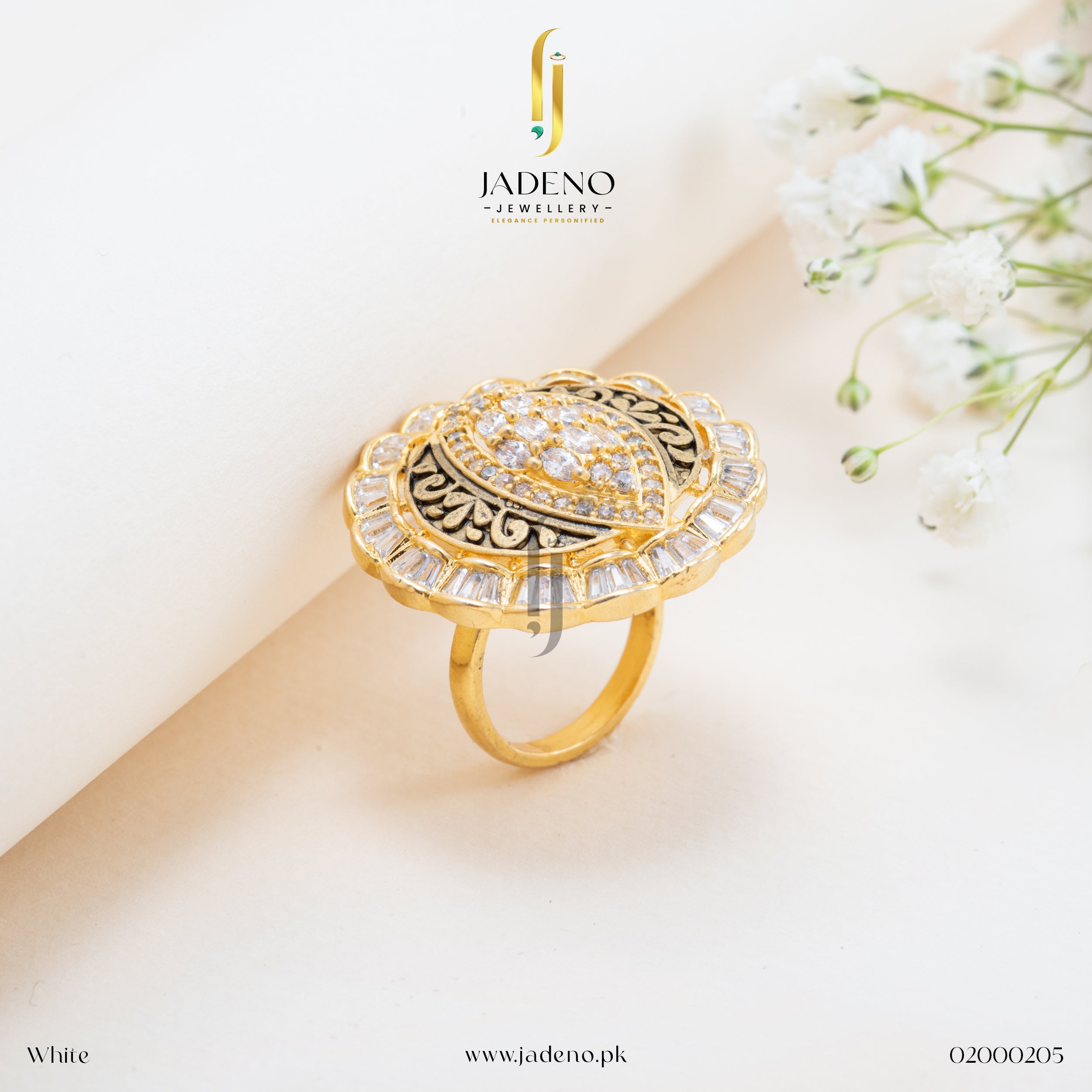 Buy Online Fancy American Diamond Zircon Ring in Pakistan
