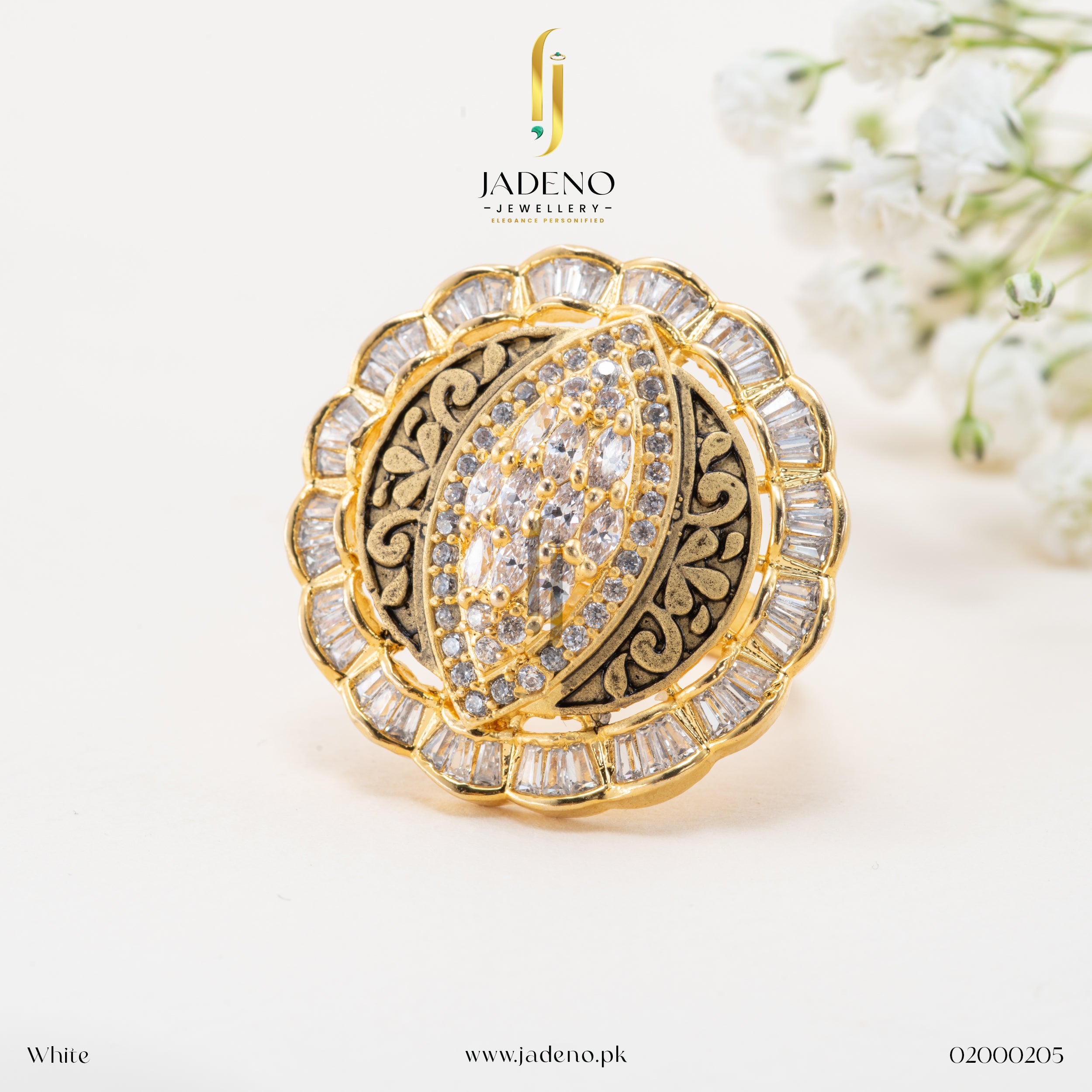 Buy Online Fancy American Diamond Zircon Ring in Pakistan
