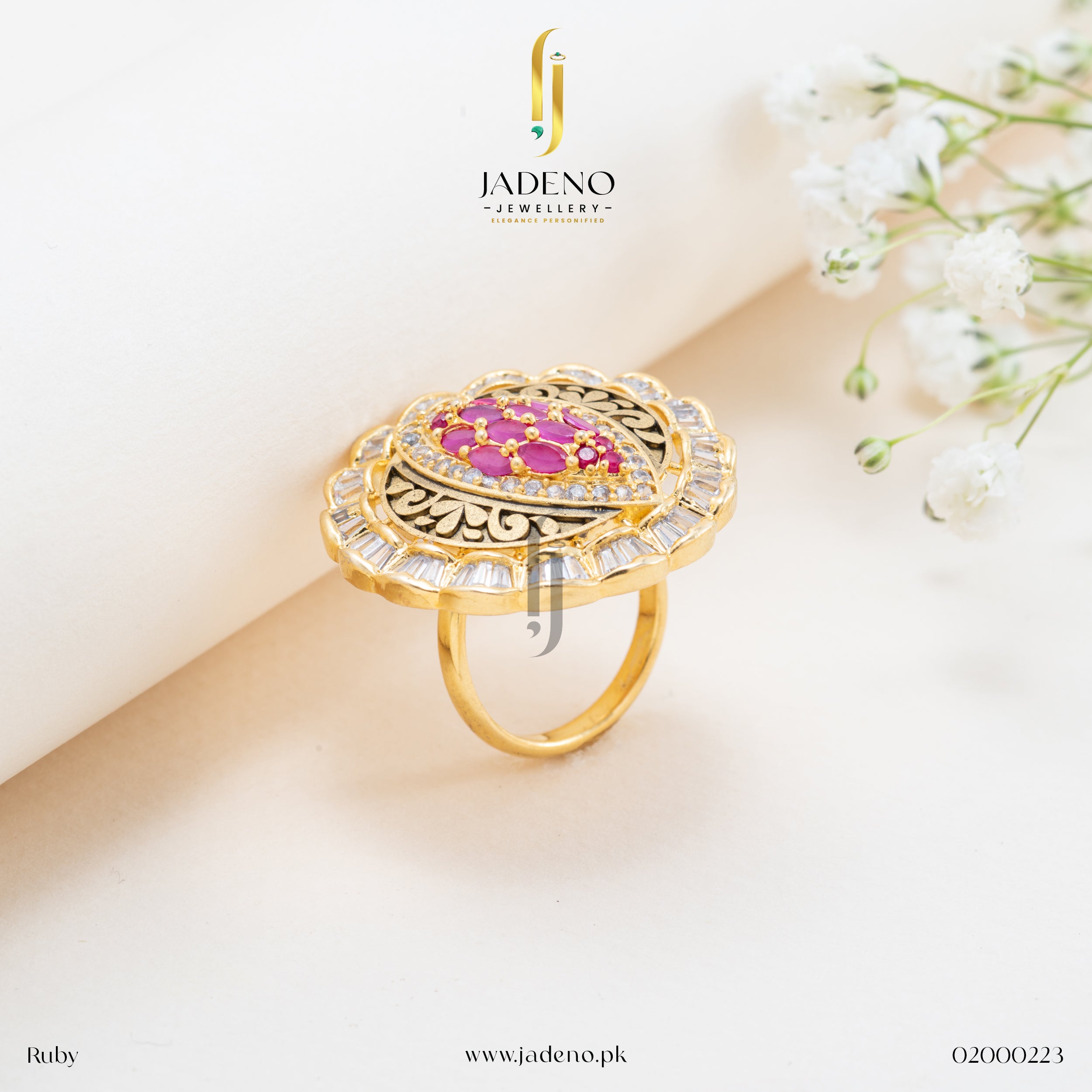 Buy Online Fancy American Diamond Zircon Ring in Pakistan