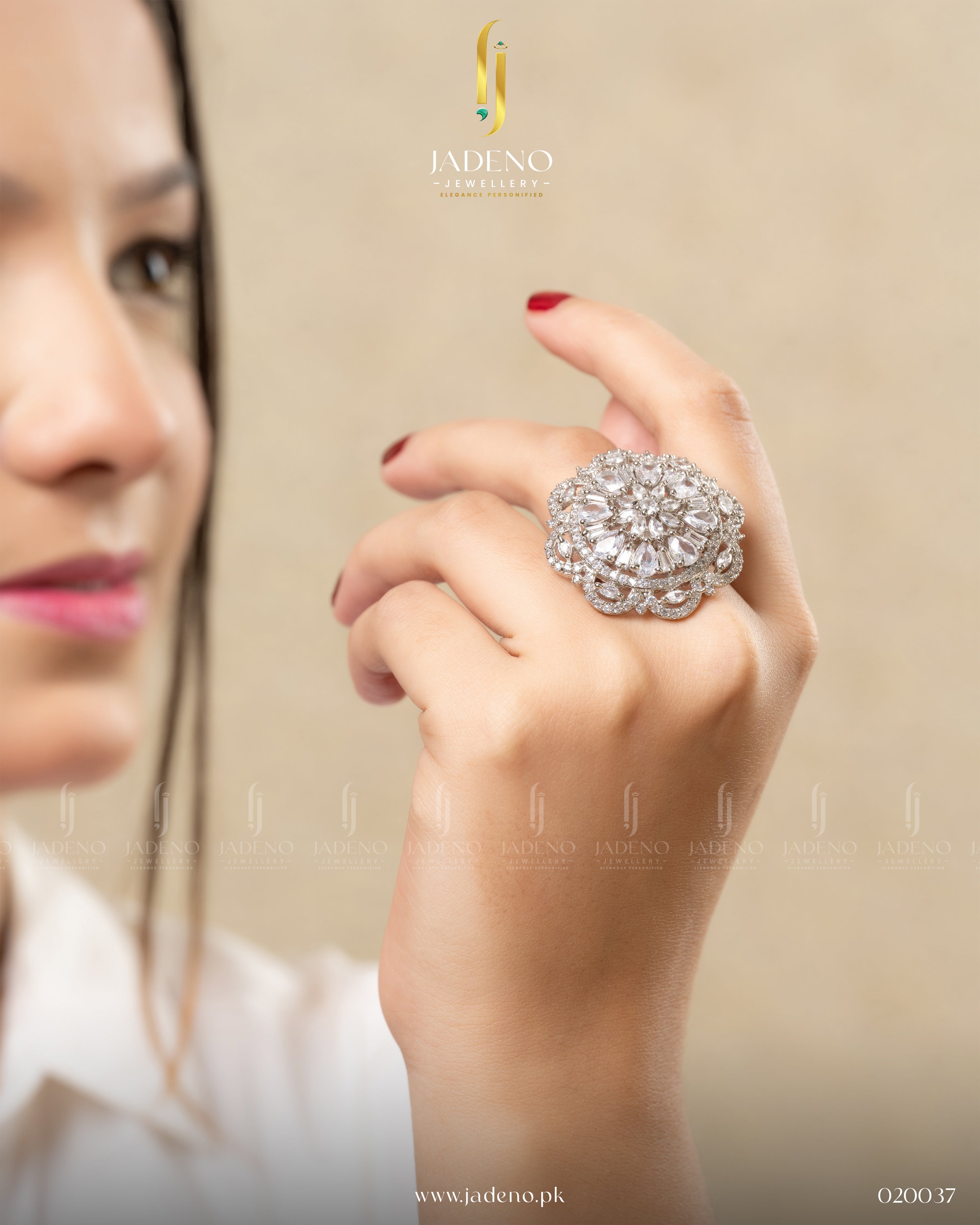 Buy Silveria AD Zircon Adjustable Ring Online in Pakistan
