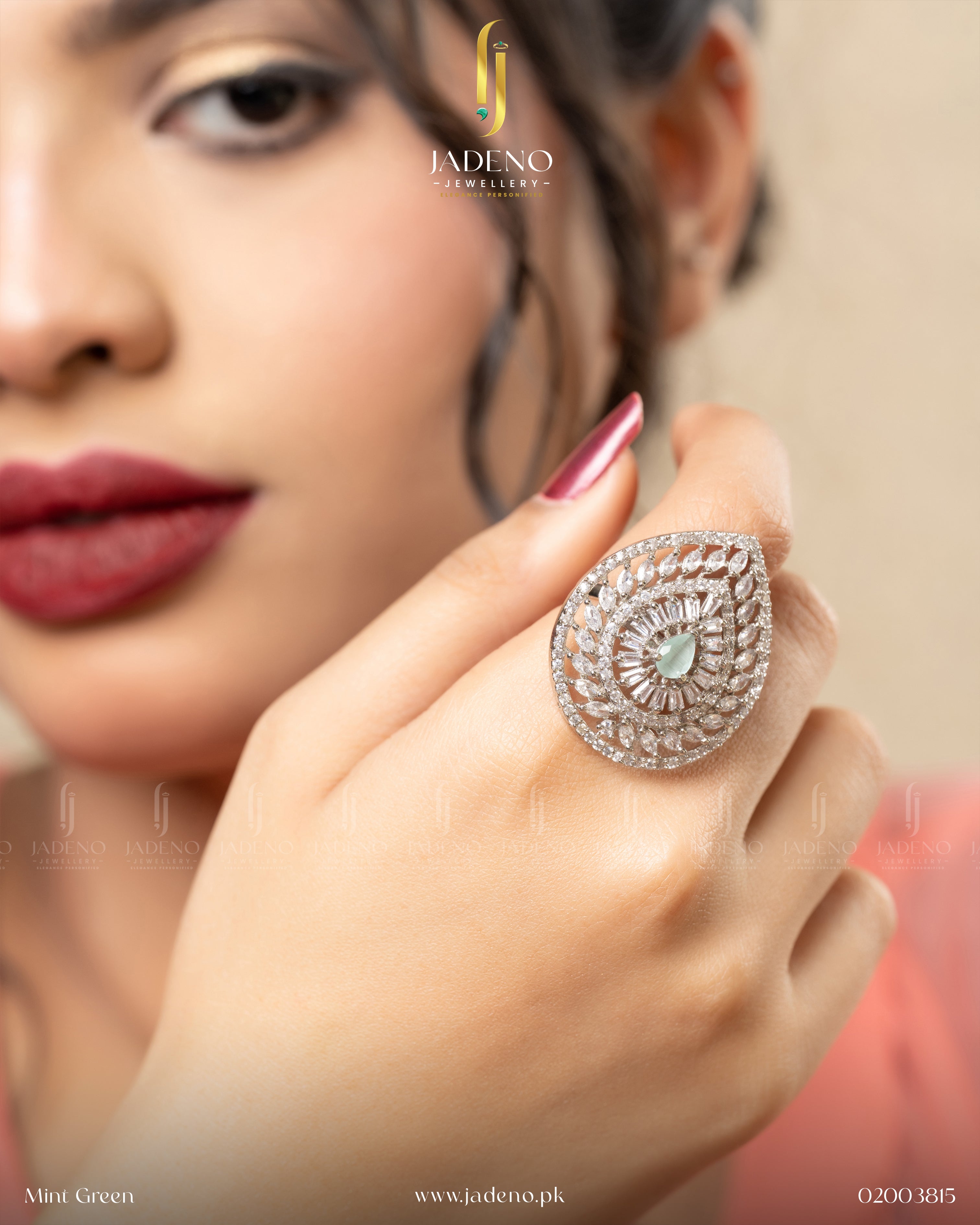 Buy Diamond Cut Silveria AD Zircon Adjustable Ring Online in Pakistan