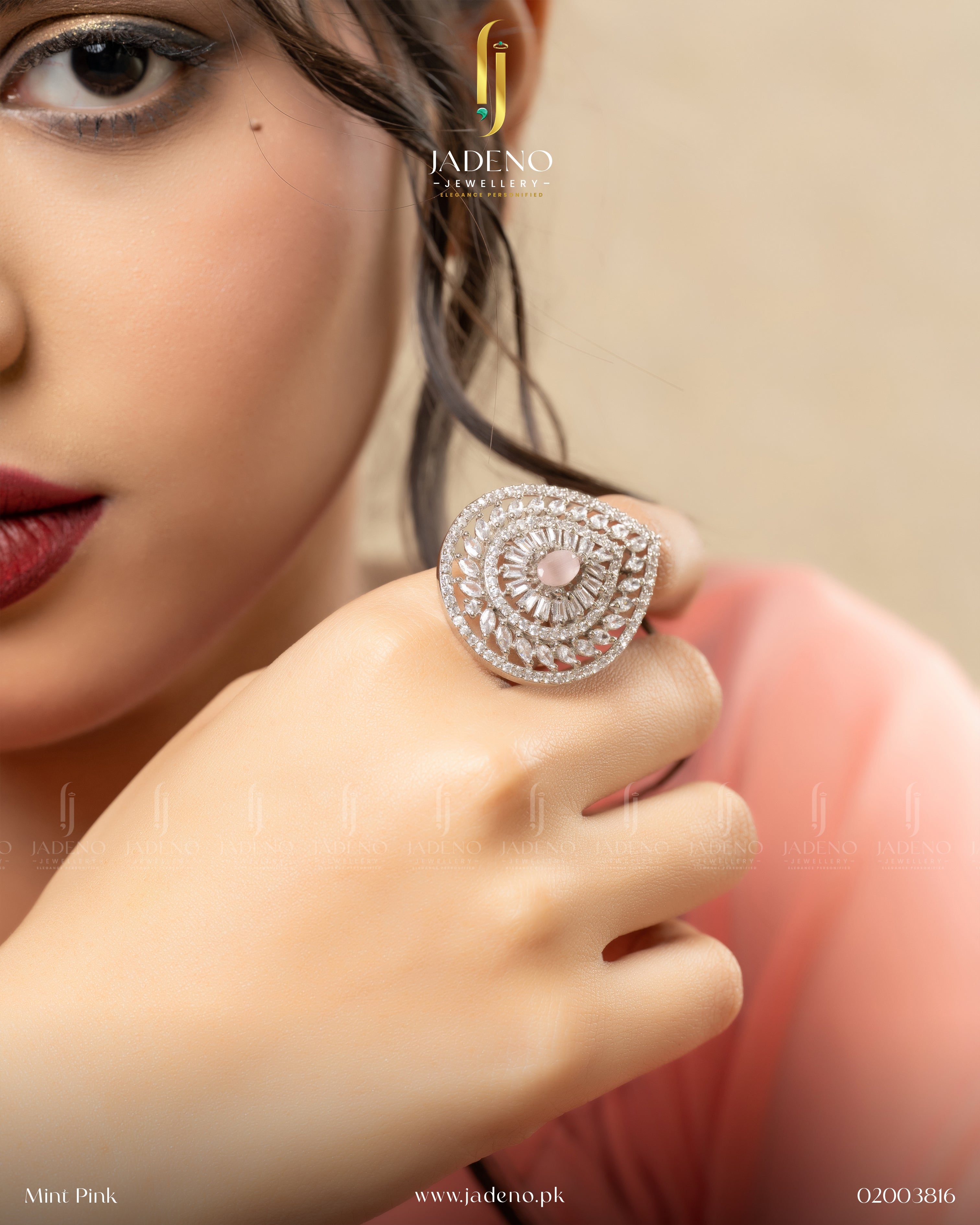 Buy Diamond Cut Silveria AD Zircon Adjustable Ring Online in Pakistan