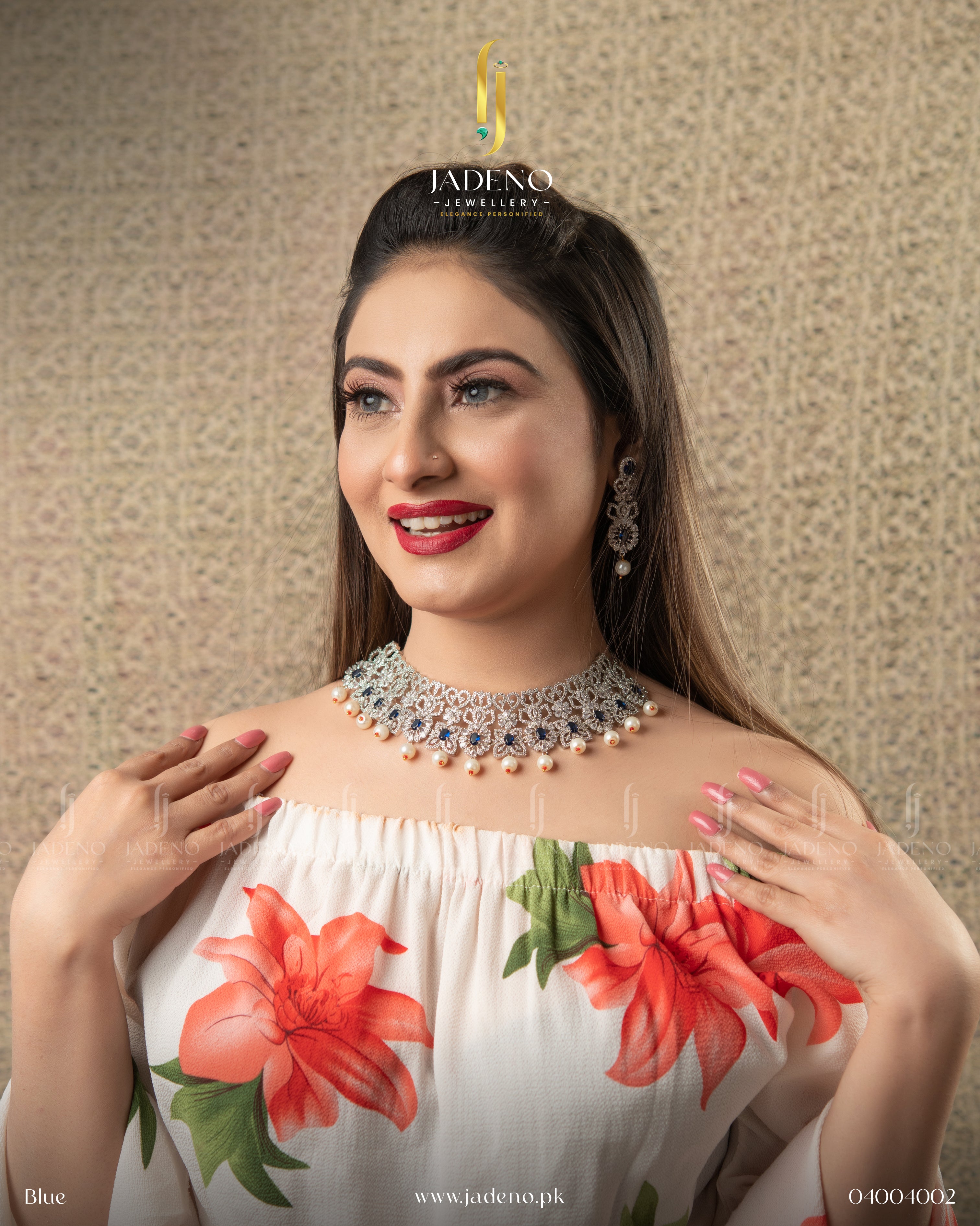 Pure American Diamond Zircon Collar Set