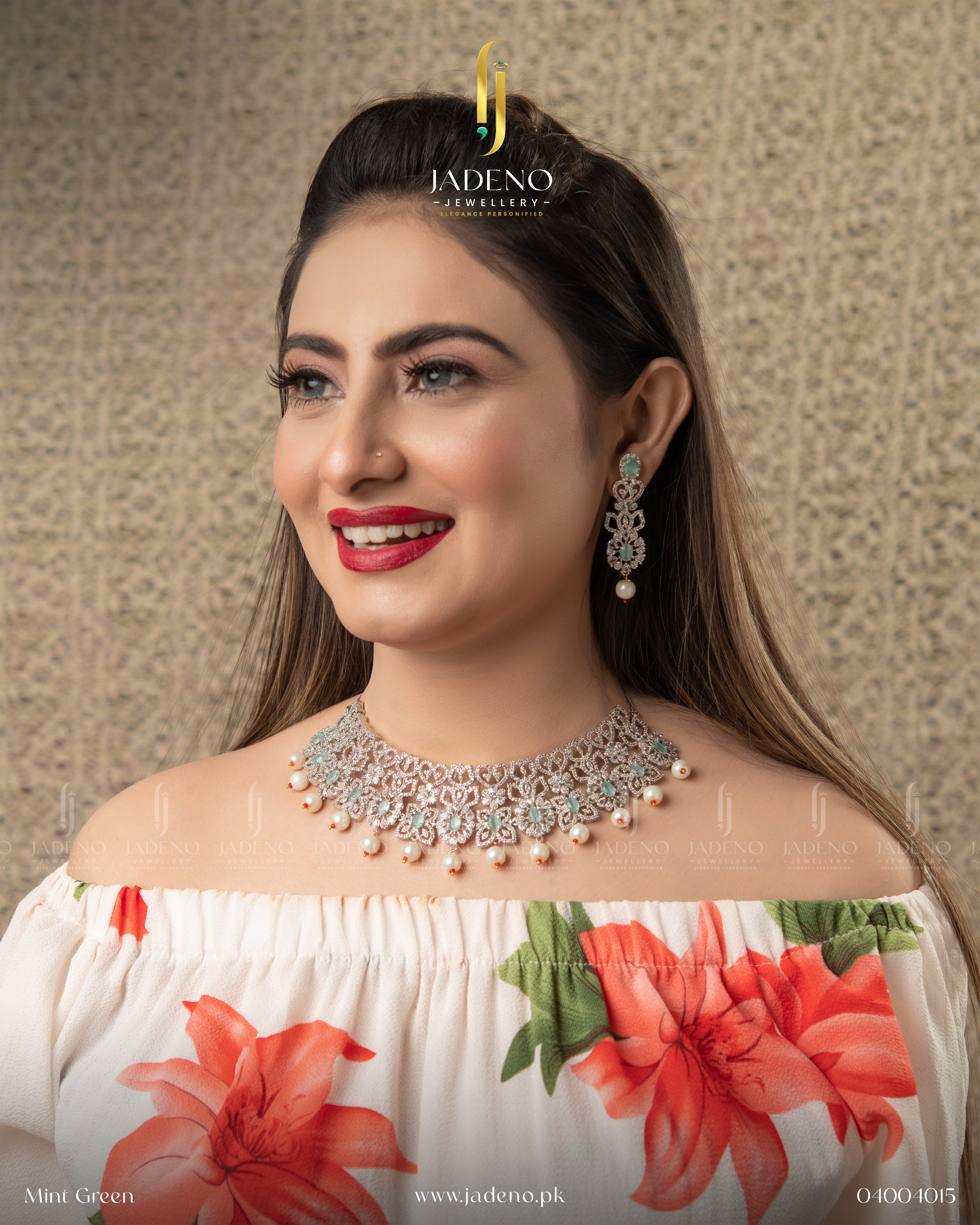 Pure American Diamond Zircon Collar Set