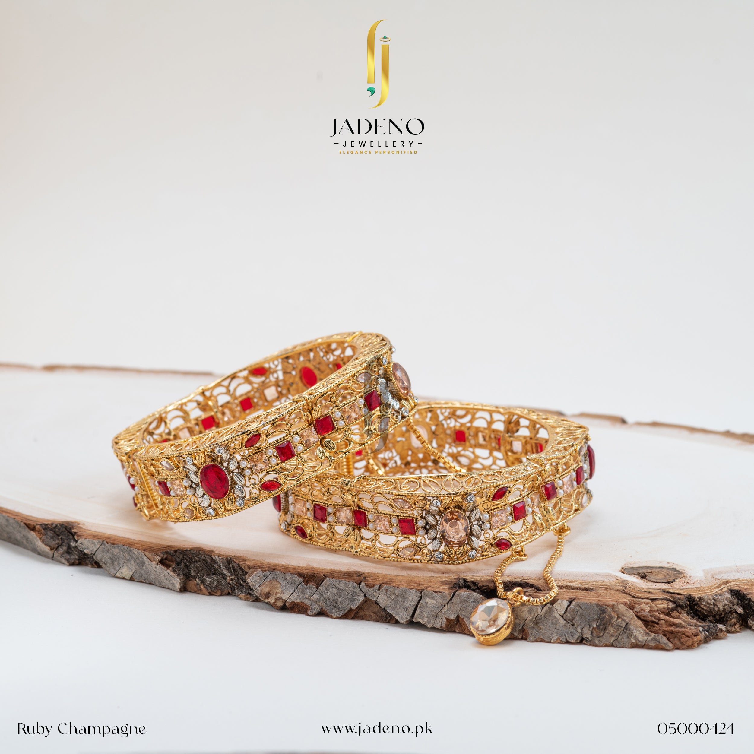 Buy Fabulous Zircon and Gemstone-plated Bangles Online in Pakistan | Jadeno Jewellery 