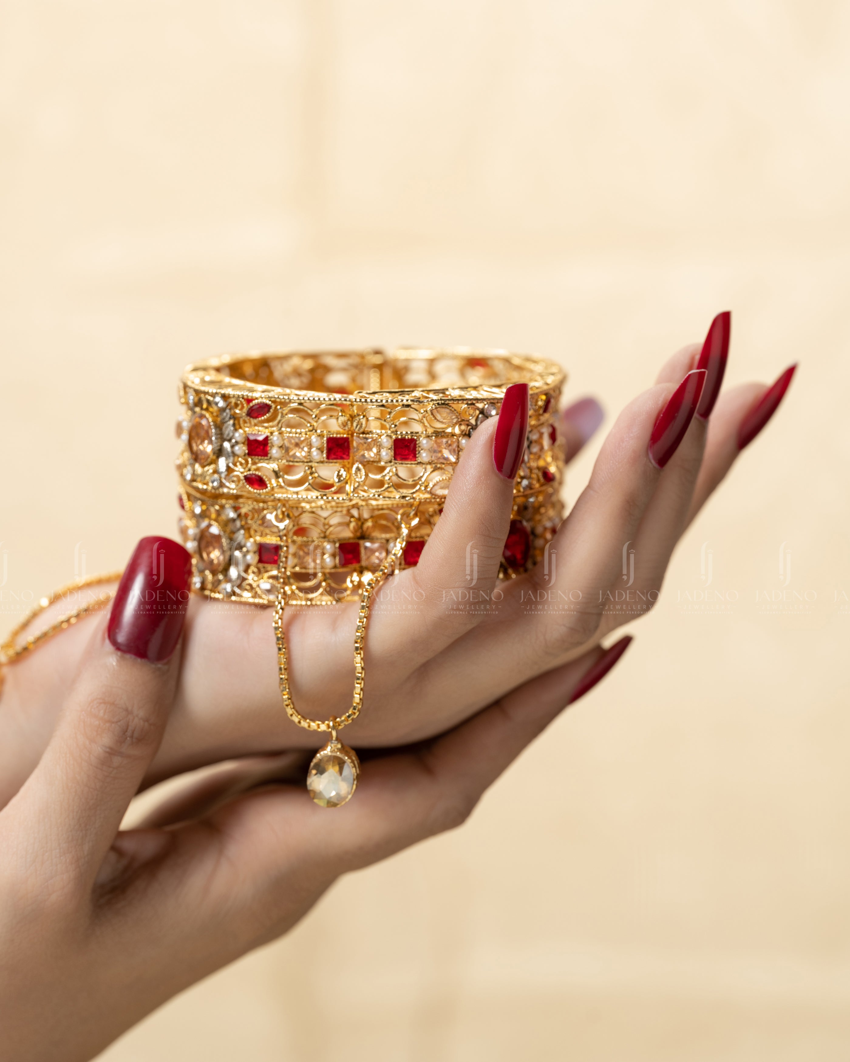 Buy Fabulous Zircon and Gemstone-plated Bangles Online in Pakistan | Jadeno Jewellery 