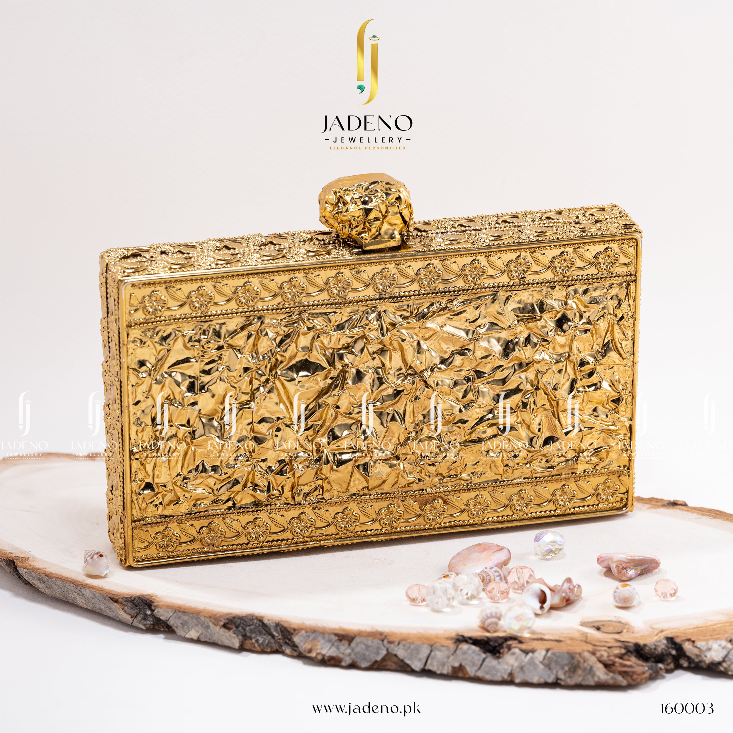 Flamboyant Copper Cutdana Luxury Clutch